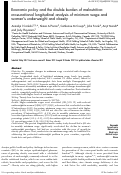 Cover page: Economic policy and the double burden of malnutrition: cross-national longitudinal analysis of minimum wage and women’s underweight and obesity