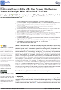 Cover page: Differential Susceptibility of Ex Vivo Primary Glioblastoma Tumors to Oncolytic Effect of Modified Zika Virus