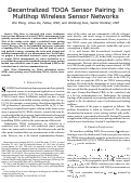 Cover page: Decentralized TDOA Sensor Pairing in Multihop Wireless Sensor Networks