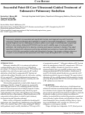 Cover page: Successful Point-Of-Care Ultrasound-Guided Treatment of Submassive Pulmonary Embolism