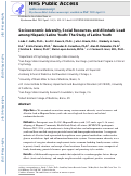 Cover page: Socioeconomic Adversity, Social Resources, and Allostatic Load among Hispanic/Latino Youth