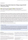 Cover page: Experience-Dependent Induction of Hippocampal ΔFosB Controls Learning.