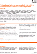 Cover page: Validation of a bone scan positivity risk table in non-metastatic castration-resistant prostate cancer.