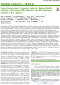 Cover page: Protein Phosphatase 1 Regulatory Subunit 3 Beta rs4240624 Genotype Is Associated With Gallstones and With Significant Changes in Bile Lipidome.