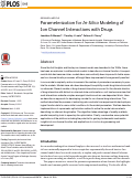 Cover page: Parameterization for In-Silico Modeling of Ion Channel Interactions with Drugs