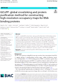 Cover page: GCLiPP: global crosslinking and protein purification method for constructing high-resolution occupancy maps for RNA binding proteins