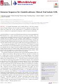 Cover page: Genome Sequence for Candida albicans Clinical Oral Isolate 529L