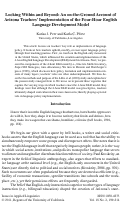 Cover page: Looking Within and Beyond: An on-the-Ground Account of Arizona Teachers’ Implementation of the Four-Hour English Language Development Model