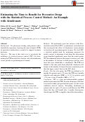 Cover page: Estimating the Time to Benefit for Preventive Drugs with the Statistical Process Control Method: An Example with Alendronate