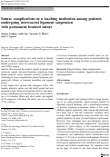 Cover page: Suture complications in a teaching institution among patients undergoing uterosacral ligament suspension with permanent braided suture