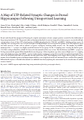 Cover page: A Map of LTP-Related Synaptic Changes in Dorsal Hippocampus Following Unsupervised Learning