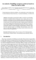 Cover page: An Analysis of Building Occupancy Patterns Based on Time Use Survey Data