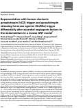 Cover page: Superovulation with human chorionic gonadotropin (hCG) trigger and gonadotropin releasing hormone agonist (GnRHa) trigger differentially alter essential angiogenic factors in the endometrium in a mouse ART model