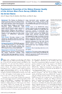 Cover page: Psychometric Properties of the Kidney Disease Quality of&nbsp;Life 36-Item Short-Form Survey (KDQOL-36) in the&nbsp;United&nbsp;States