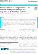 Cover page: RADAR: annotation and prioritization of variants in the post-transcriptional regulome of RNA-binding proteins