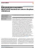 Cover page: Dabrafenib plus trametinib in BRAFV600E-mutated rare cancers: the phase 2 ROAR trial.