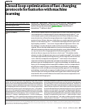 Cover page: Closed-loop optimization of fast-charging protocols for batteries with machine learning.