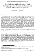 Cover page: The Challenges and Possibilities of Youth Participatory Action Research for Teachers and Students in Public School Classrooms