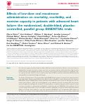 Cover page: Effects of low-dose oral enoximone administration on mortality, morbidity, and exercise capacity in patients with advanced heart failure: the randomized, double-blind, placebo-controlled, parallel group ESSENTIAL trials