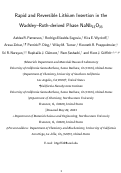 Cover page: Rapid and Reversible Lithium Insertion in the Wadsley-Roth-Derived Phase NaNb<sub>13</sub>O<sub>33</sub>