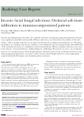 Cover page: Invasive facial fungal infections: Orofacial soft-tissue infiltration in immunocompromised patients