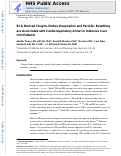 Cover page: ECG derived Cheyne-Stokes respiration and periodic breathing are associated with cardiorespiratory arrest in intensive care unit patients.