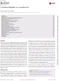 Cover page: Circadian Rhythms in Cyanobacteria