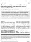 Cover page: A roadmap for development of neuro-oscillations as translational biomarkers for treatment development in neuropsychopharmacology