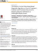 Cover page: The Impact of a Line Probe Assay Based Diagnostic Algorithm on Time to Treatment Initiation and Treatment Outcomes for Multidrug Resistant TB Patients in Arkhangelsk Region, Russia