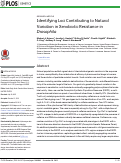 Cover page: Identifying Loci Contributing to Natural Variation in Xenobiotic Resistance in Drosophila