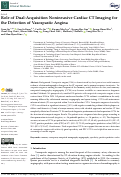 Cover page: Role of Dual-Acquisition Noninvasive Cardiac CT Imaging for the Detection of Vasospastic Angina.