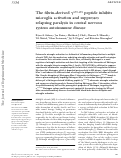 Cover page: The fibrin-derived γ377-395 peptide inhibits microglia activation and suppresses relapsing paralysis in central nervous system autoimmune disease