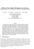 Cover page: Efficient timing budget management for accuracy improvement in a collaborative object tracking system