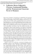 Cover page: “Catharine Maria Sedgwick’s Clarence, Sentimental Kinship, and the Transnational American Novel of Manners”
