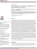 Cover page: Bacterial genome editing by coupling Cre-lox and CRISPR-Cas9 systems