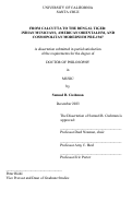 Cover page: From Calcutta to the Bengal Tiger: Indian Musicians, American Orientalism, and Cosmopolitan Modernism Pre-1947