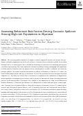 Cover page: Assessing Behavioral Risk Factors Driving Zoonotic Spillover Among High-risk Populations in Myanmar.