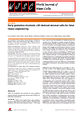 Cover page: Early gestation chorionic villi-derived stromal cells for fetal tissue engineering.