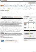 Cover page: Proteolytic processing of the L-type Ca 2+ channel alpha 11.2 subunit in neurons