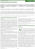 Cover page: Performance of Plasma Biomarkers Combined with Structural MRI to Identify Candidate Participants for Alzheimers Disease-Modifying Therapy.