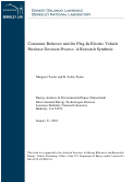 Cover page: Consumer Behavior and the Plug-In Electric Vehicle Purchase Decision Process: A Research Synthesis