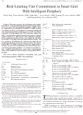 Cover page: Risk-Limiting Unit Commitment in Smart Grid With Intelligent Periphery