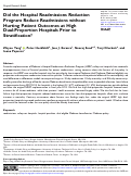 Cover page: Did the Hospital Readmissions Reduction Program Reduce Readmissions without Hurting Patient Outcomes at High Dual-Proportion Hospitals Prior to Stratification?