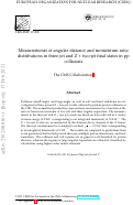 Cover page: Measurements of angular distance and momentum ratio distributions in three-jet and Z + two-jet final states in pp collisions