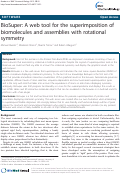 Cover page: BioSuper: A web tool for the superimposition of biomolecules and assemblies with rotational symmetry