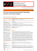 Cover page: Cancer risk in primary sclerosing cholangitis: Epidemiology, prevention, and surveillance strategies