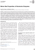 Cover page: Motor-like Properties of Nonmotor Enzymes