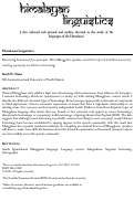 Cover page: Borrowing bound and free synonyms: How Mangghuer speakers enrich their speech and their lexicon by creating synonymy via Chinese borrowings