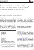 Cover page: Randomized trial of a phone- and web-based weight loss program for women at elevated breast cancer risk: the HELP study