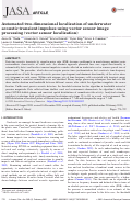 Cover page: Automated two-dimensional localization of underwater acoustic transient impulses using vector sensor image processing (vector sensor localization)